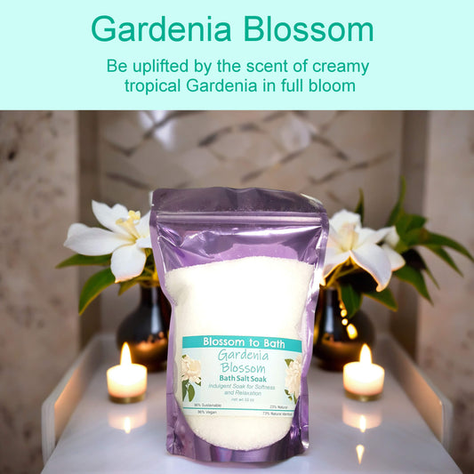 Gardenia Blossom Bath Salt Soak (16 ounce) - Phthalate Free Fragrance