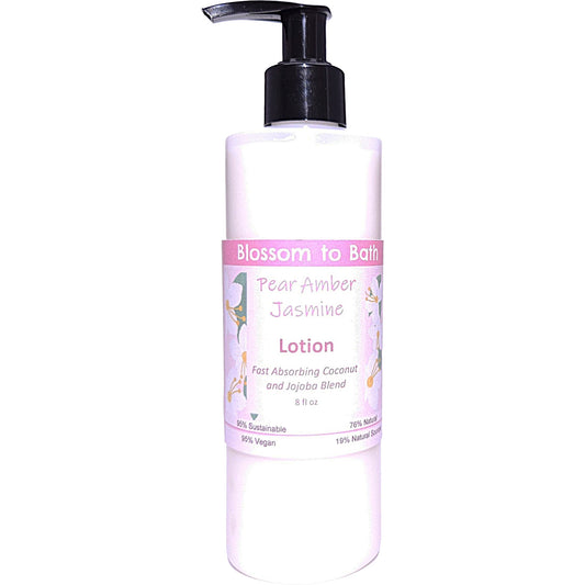 Pear Amber Jasmine Lotion (8 Ounce) - Phthalate Free Fragrance