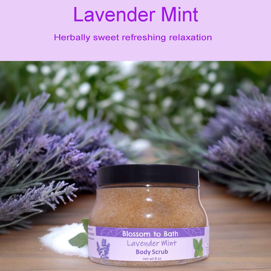 Lavender Mint Body Scrub  (8 Ounce) - Pure Essential Oil Fragrance