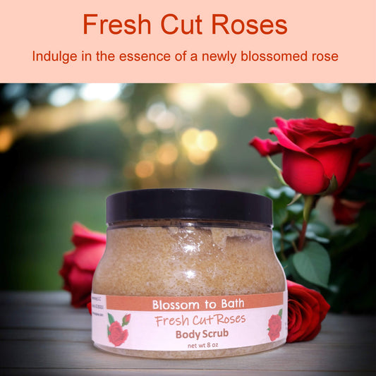 Fresh Cut Roses Body Scrub (8 Ounce) - Phthalate Free Fragrance