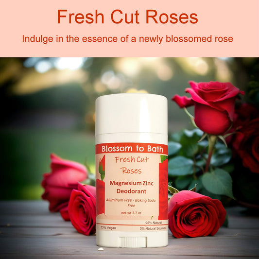 Fresh Cut Roses Magnesium Zinc Deodorant (2.7 ounce) - Phthalate Free Fragrance