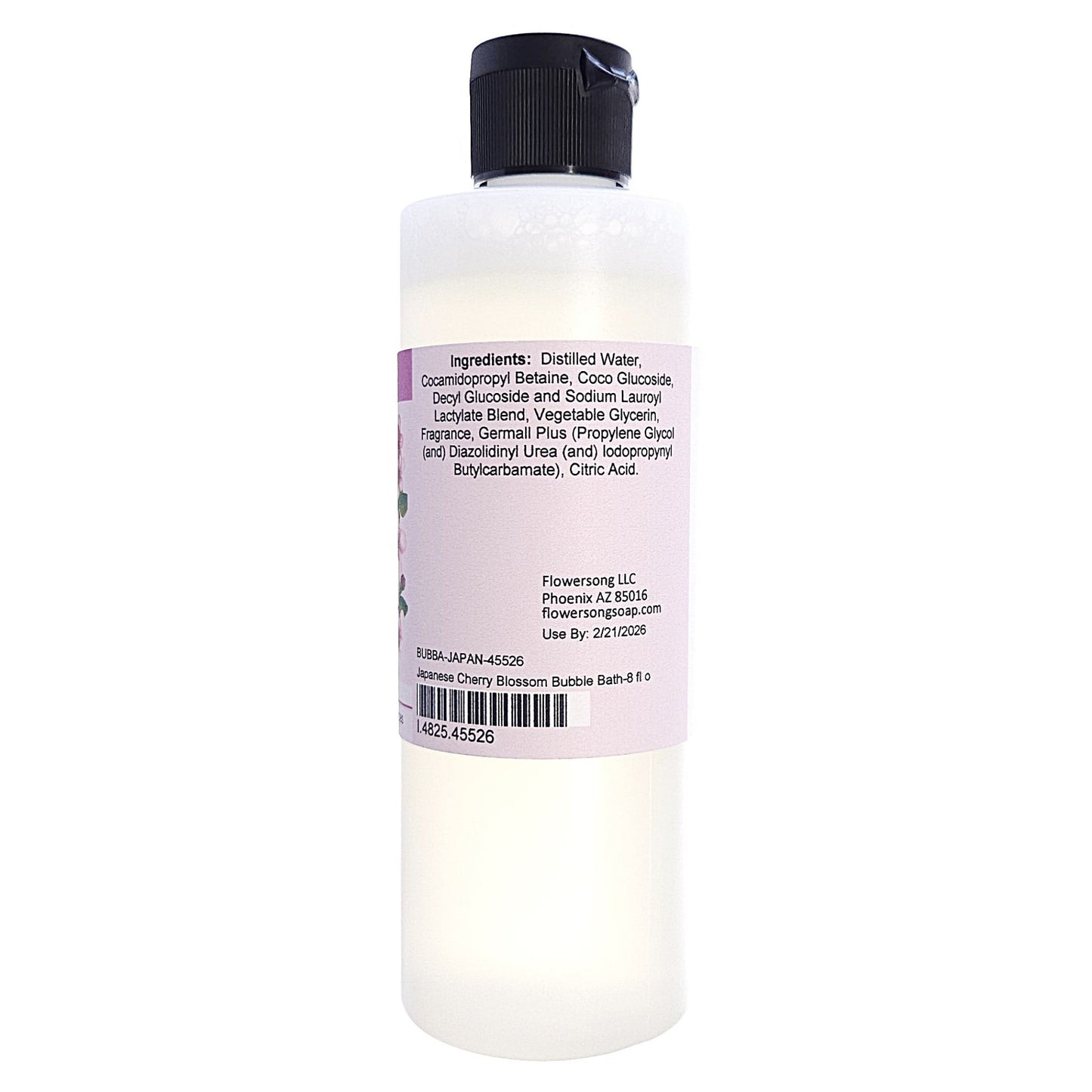 Japanese Cherry Blossom Bubble Bath (8 ounce) - Phthalate Free Fragrance