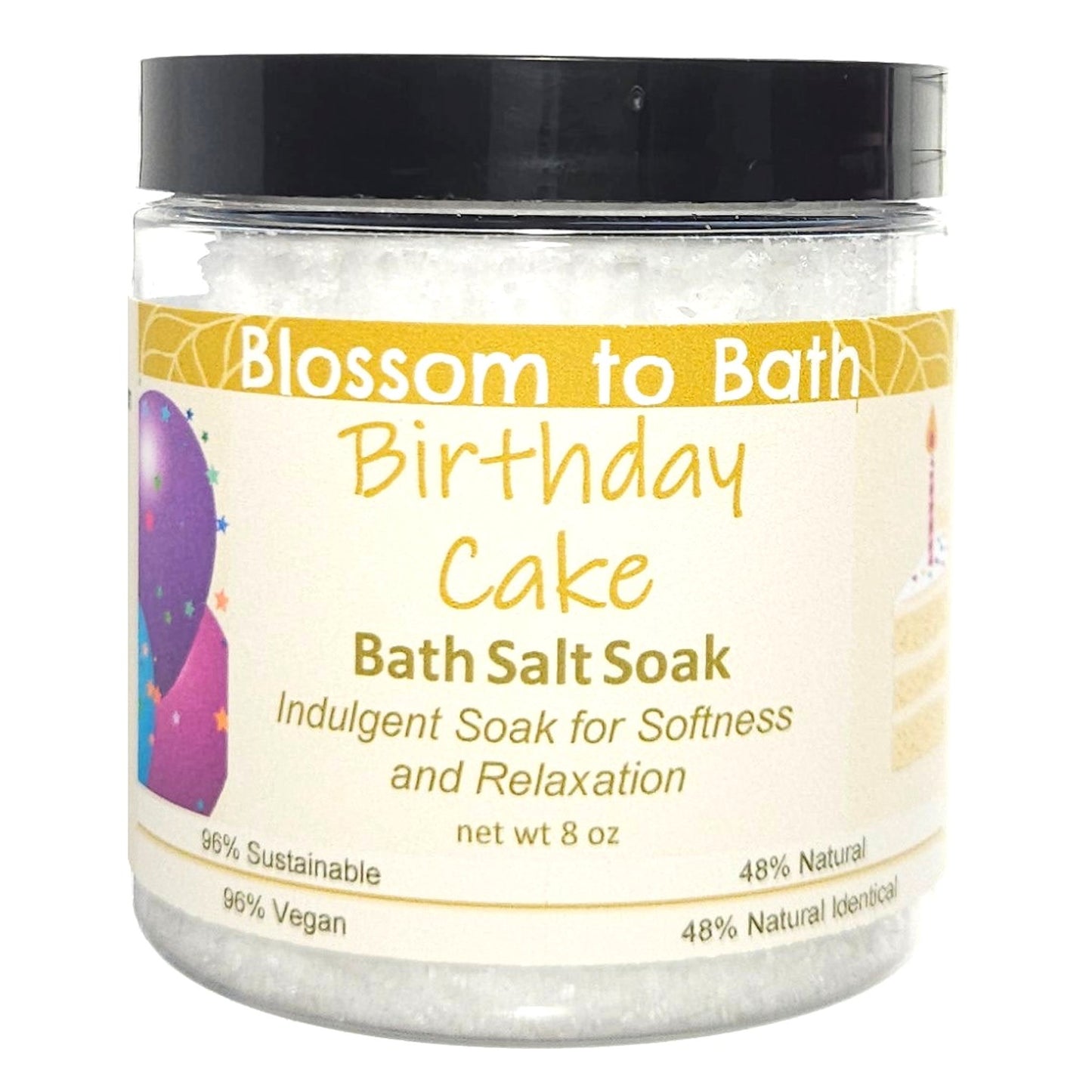 Birthday Cake Bath Salt Soak (8 ounce) - Natural Fragrance