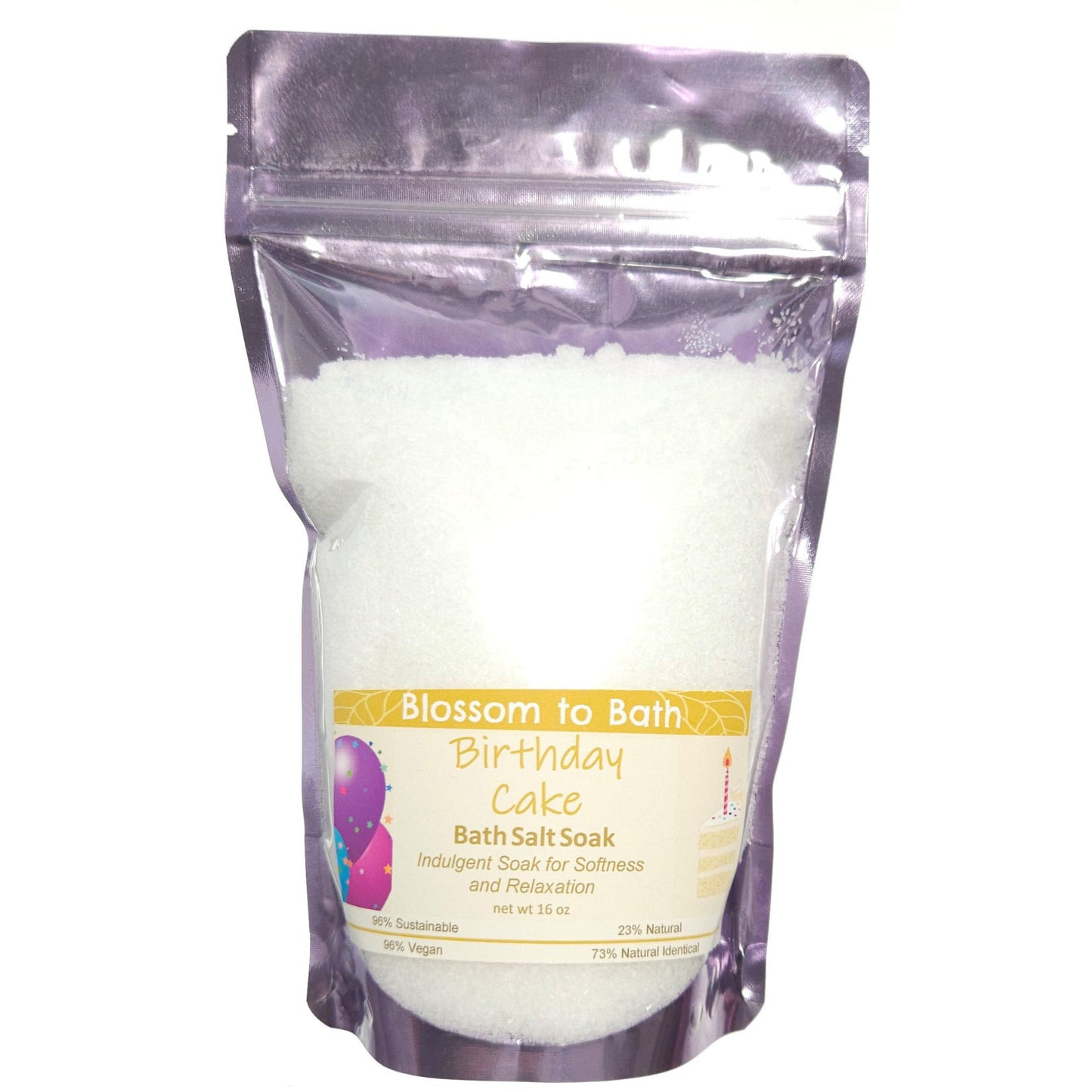 Birthday Cake Bath Salt Soak (16 ounce) - Natural Fragrance