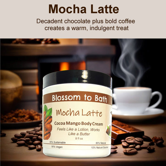 Mocha Latte Cocoa Mango Body Cream (8 Ounce) - Phthalate Free Fragrance