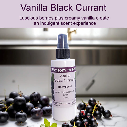 Vanilla Black Currant Body Spray (4 Ounce) - Natural Fragrance