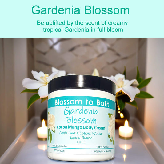 Gardenia Blossom Cocoa Mango Body Cream (8 Ounce) - Phthalate Free Fragrance