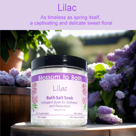 Lilac Bath Salt Soak (8 ounce) - Phthalate Free Fragrance