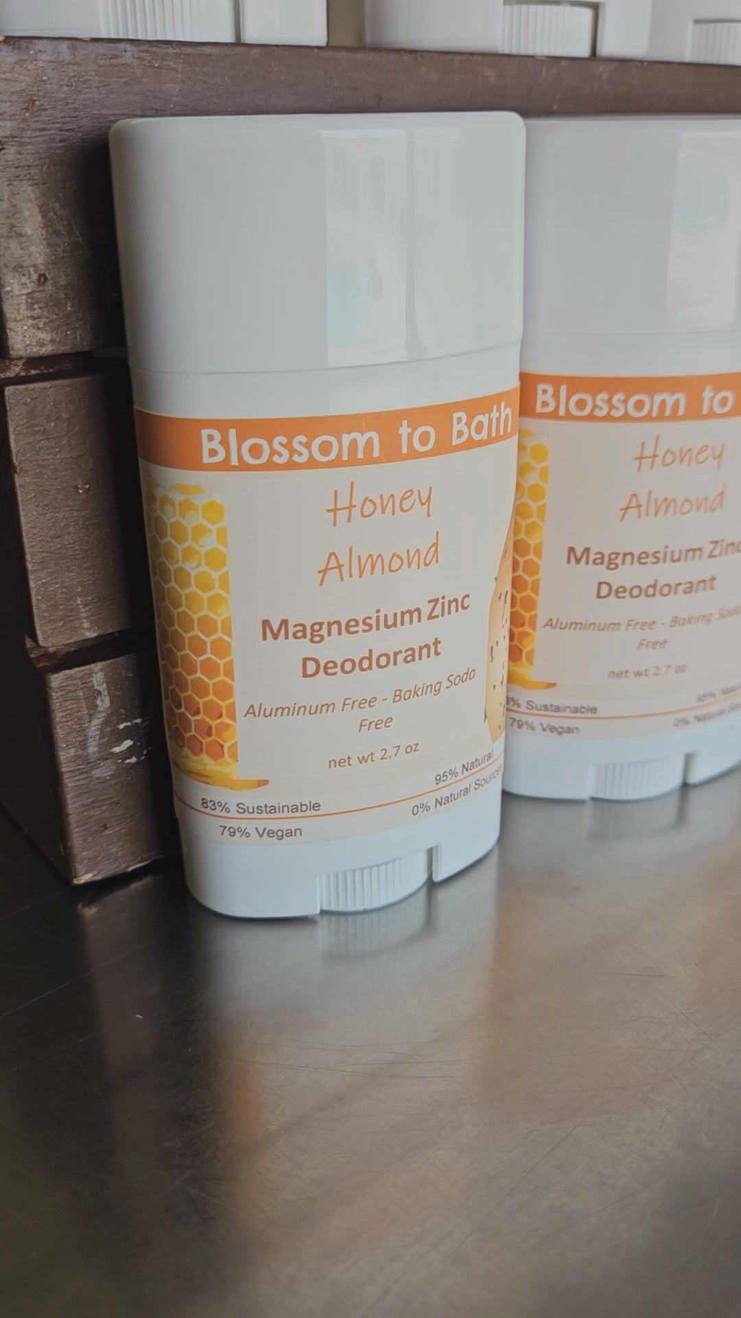 Honey Almond Magnesium Zinc Deodorant (2.7 ounce)|Blossom to Bath