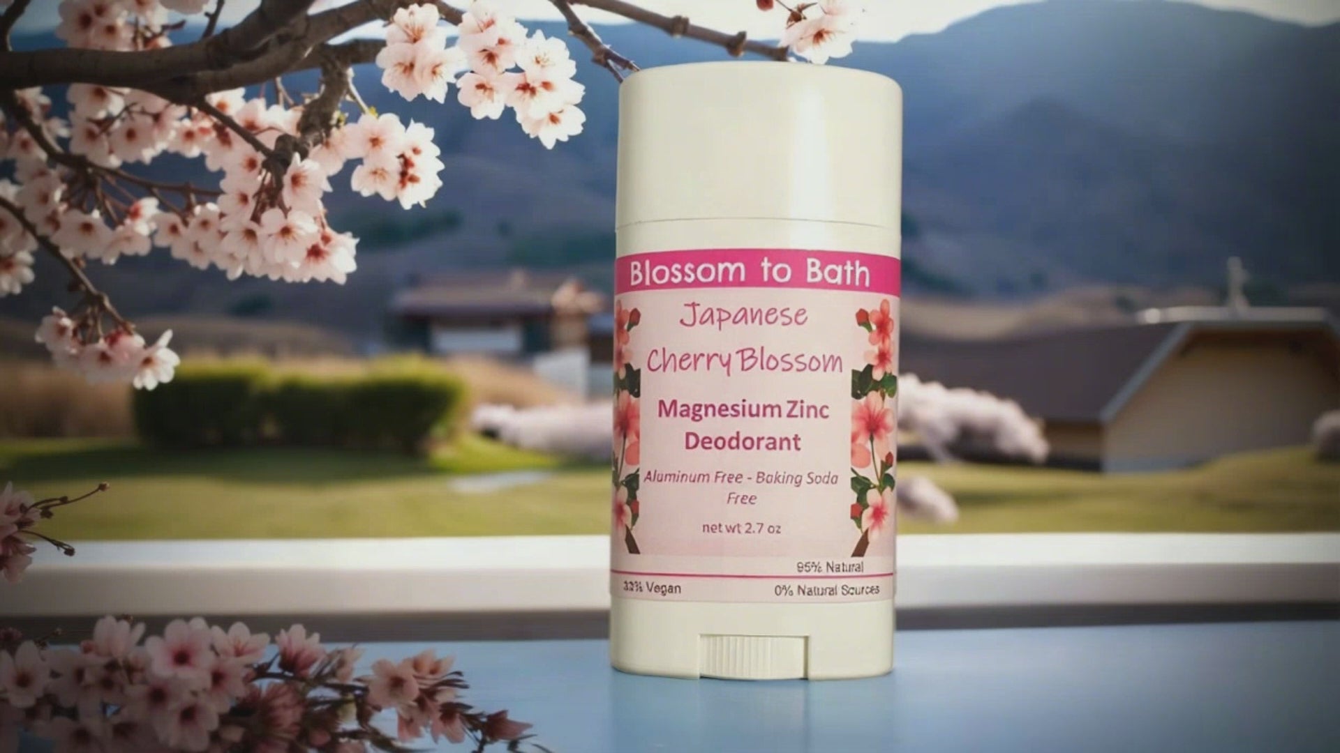 Japanese Cherry Blossom Magnesium Zinc Deodorant (2.7 ounce