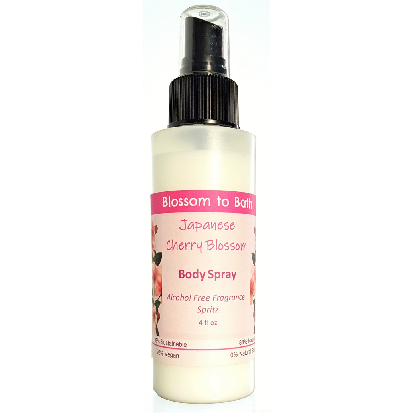 Buy Blossom to Bath Japanese Cherry Blossom Body Spray from Flowersong Soap Studio.  Natural  freshening of skin, linens, or air  A sophisticated and rich cherry blossom fragrance that is oriental and sensual.