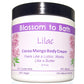 Buy Blossom to Bath Lilac Cocoa Mango Body Cream from Flowersong Soap Studio.  Rich organic butters  soften and moisturize even the roughest skin all day  The scent of a freshly blooming lilac bush, the embodiment of spring flowers.