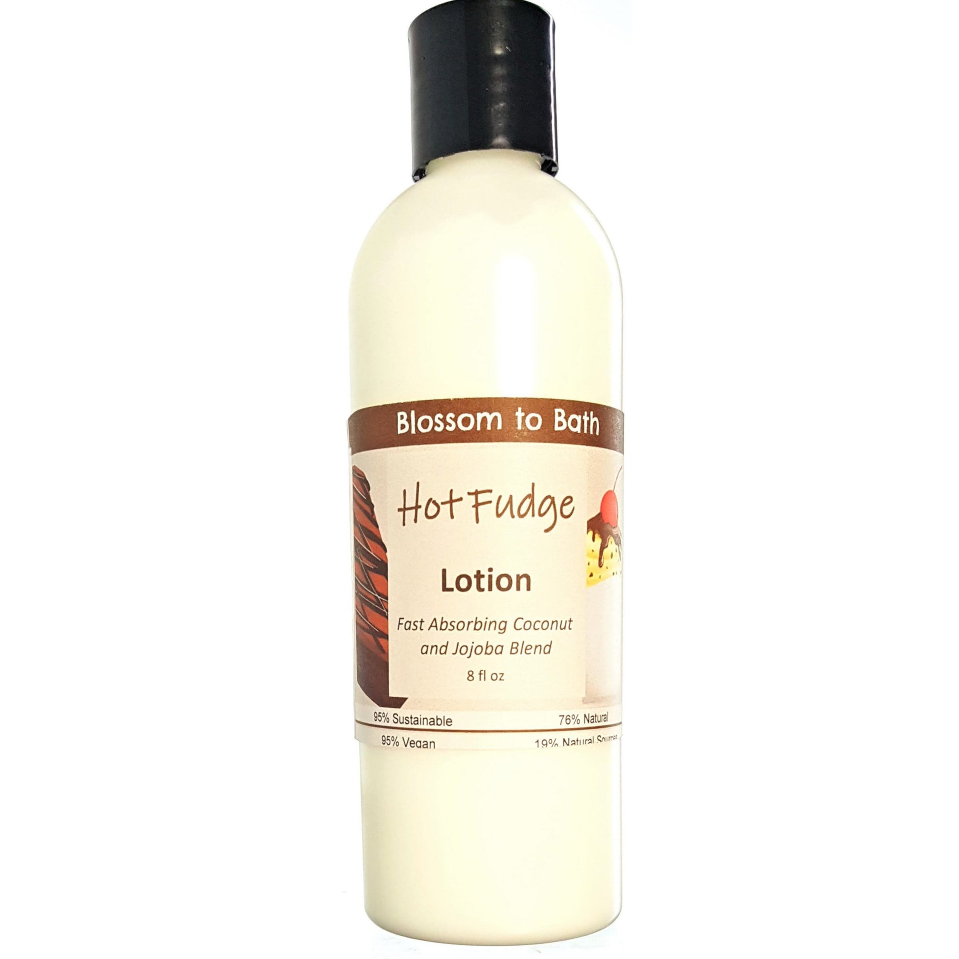 Buy Blossom to Bath Hot Fudge Lotion from Flowersong Soap Studio.  Daily moisture  that soaks in quickly made with organic oils and butters that soften and smooth the skin  The fragrance is three layers deep in rich chocolate.