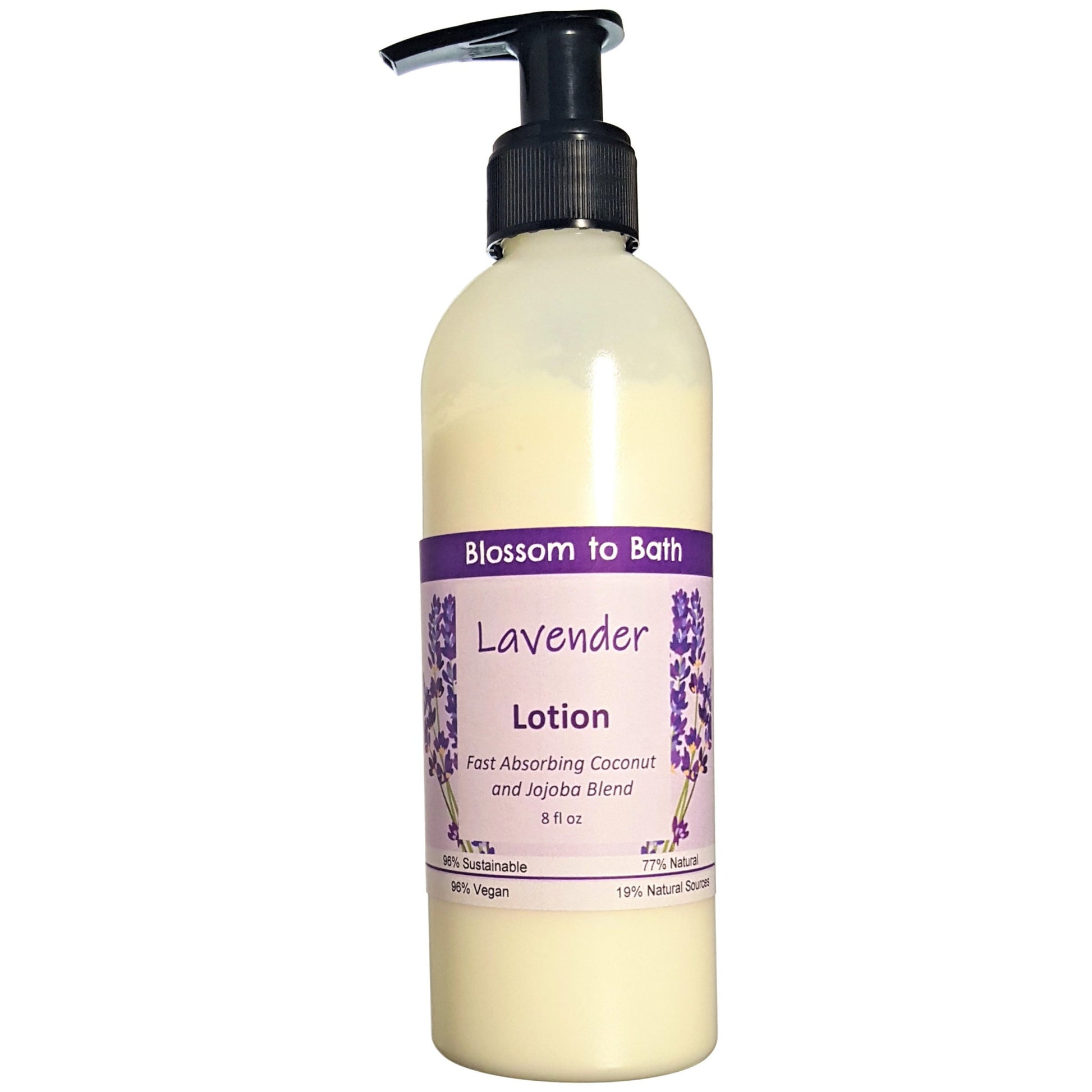 Buy Blossom to Bath Lavender Lotion from Flowersong Soap Studio.  Daily moisture luxury that soaks in quickly made with organic oils and butters that soften and smooth the skin  Classic lavender scent that is relaxing and comforting.