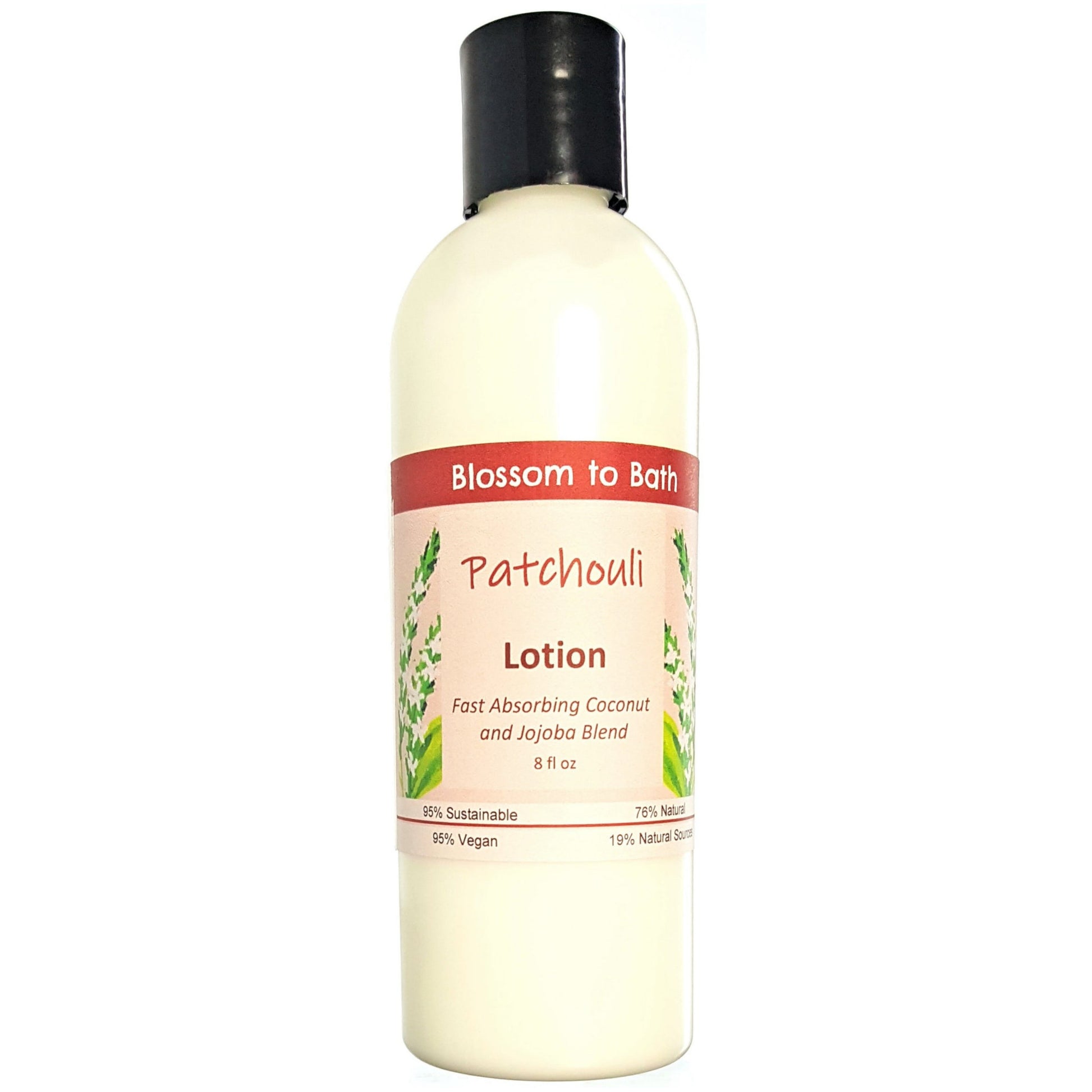 Buy Blossom to Bath Patchouli Lotion from Flowersong Soap Studio.  Daily moisture luxury that soaks in quickly made with organic oils and butters that soften and smooth the skin  The pure earthy, woody, spicy scent of straight Patchouli.