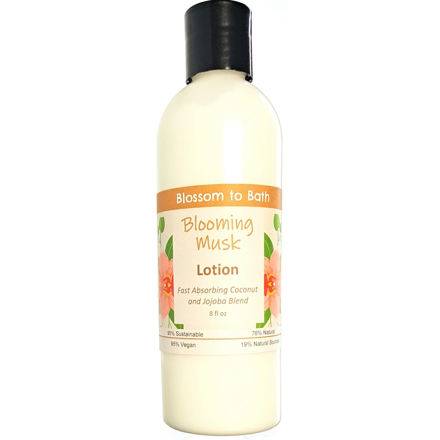 Buy Blossom to Bath Blooming Musk Lotion from Flowersong Soap Studio.  Daily moisture  that soaks in quickly made with organic oils and butters that soften and smooth the skin  A sensual floral and musk scent that is subtle and feminine.