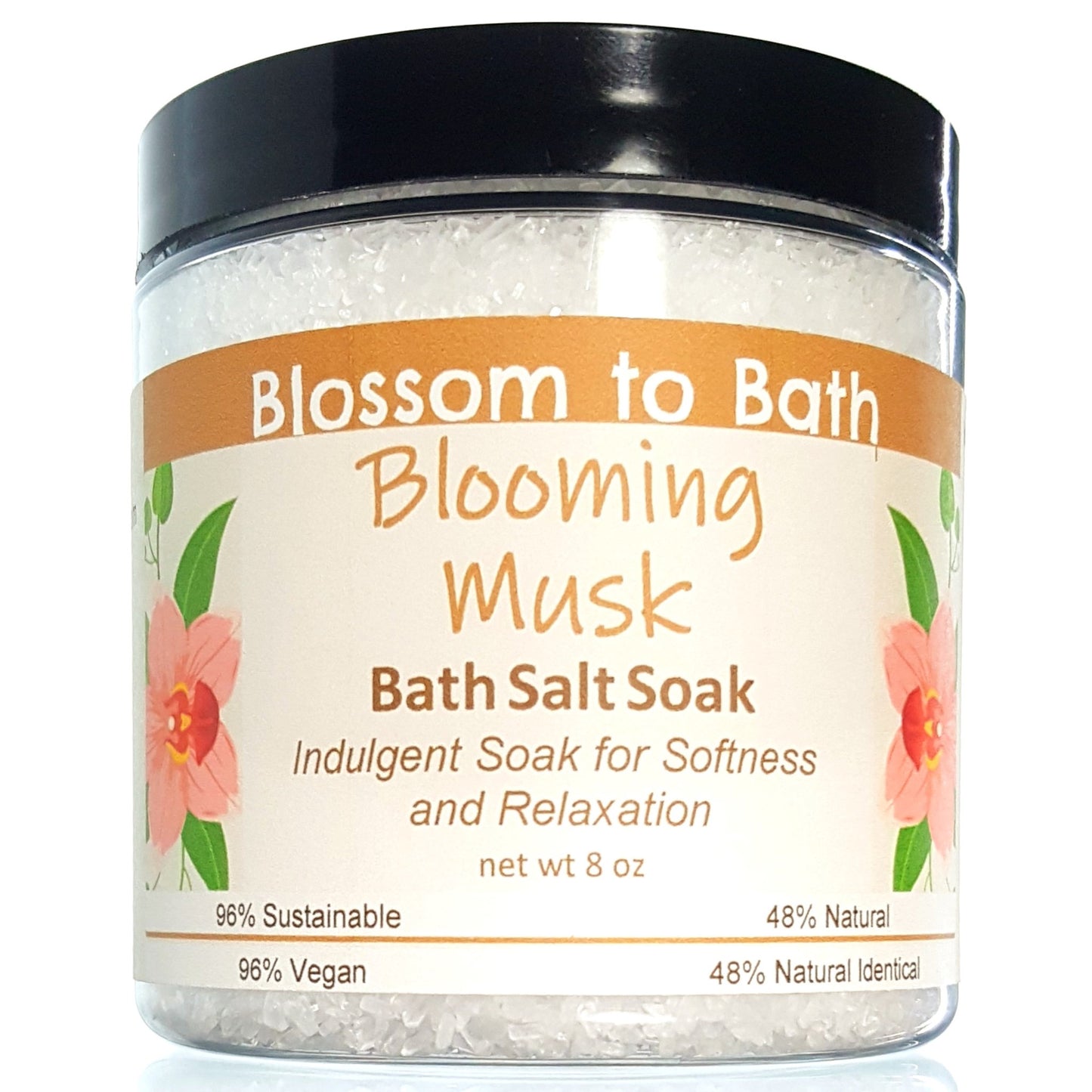 Buy Blossom to Bath Blooming Musk Bath Salt Soak from Flowersong Soap Studio.  Scented epsom salts for a luxurious soaking experience  A sensual floral and musk scent that is subtle and feminine.