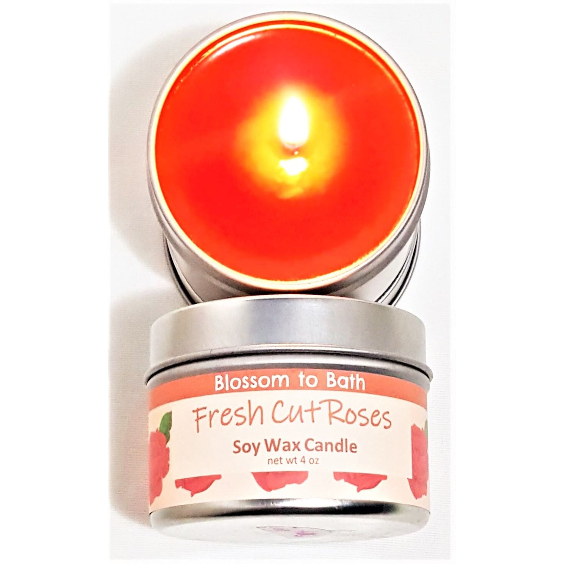 Buy Blossom to Bath Fresh Cut Roses Soy Wax Candle from Flowersong Soap Studio.  Fill the air with a charming fragrance that lasts for hours  A true rose fragrance, the scent captures the splendor of a newly blossomed rose.