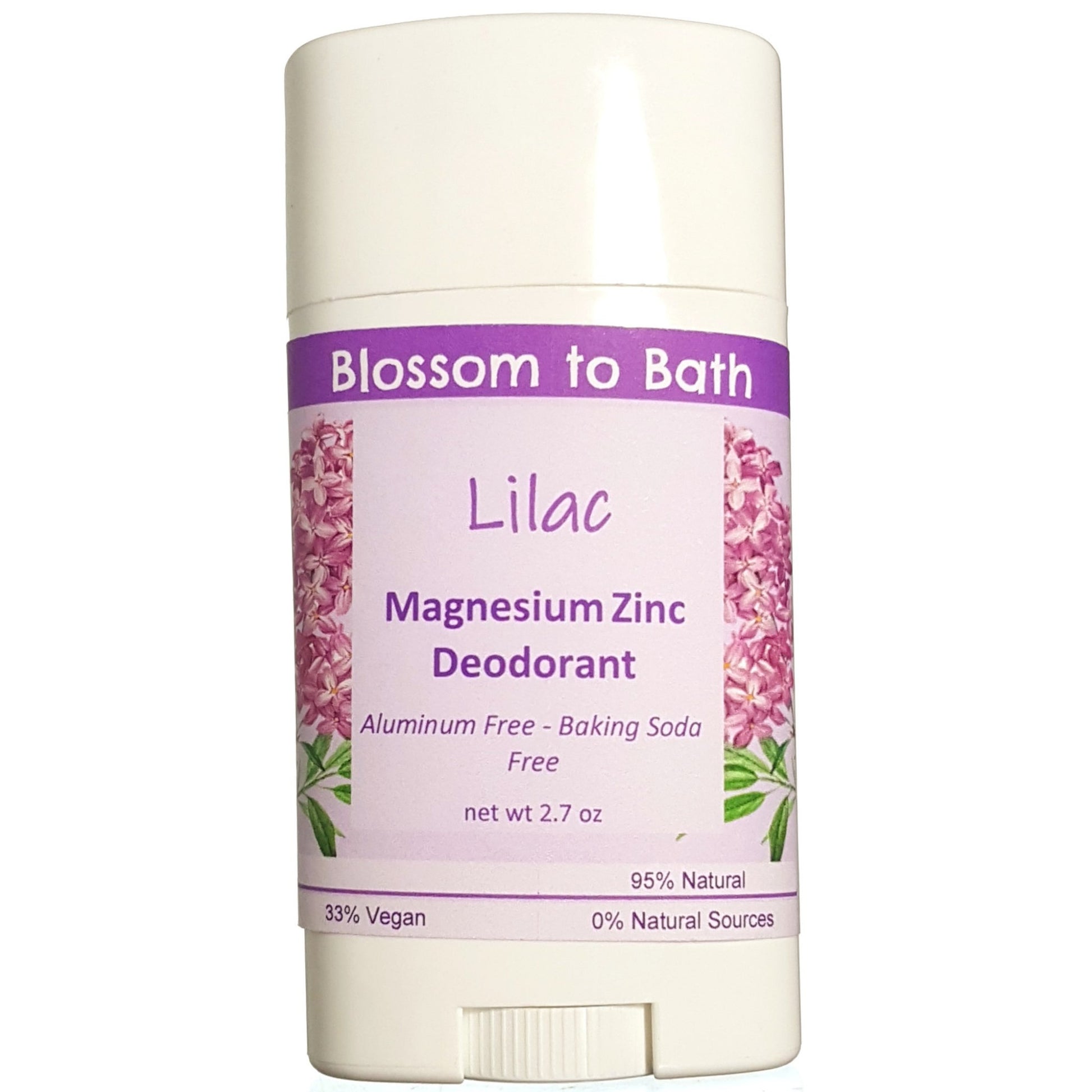 Buy Blossom to Bath Lilac Magnesium Zinc Deodorant from Flowersong Soap Studio.  Long lasting protection made from organic botanicals and butters, made without baking soda, tested in the Arizona heat  The scent of a freshly blooming lilac bush, the embodiment of spring flowers.