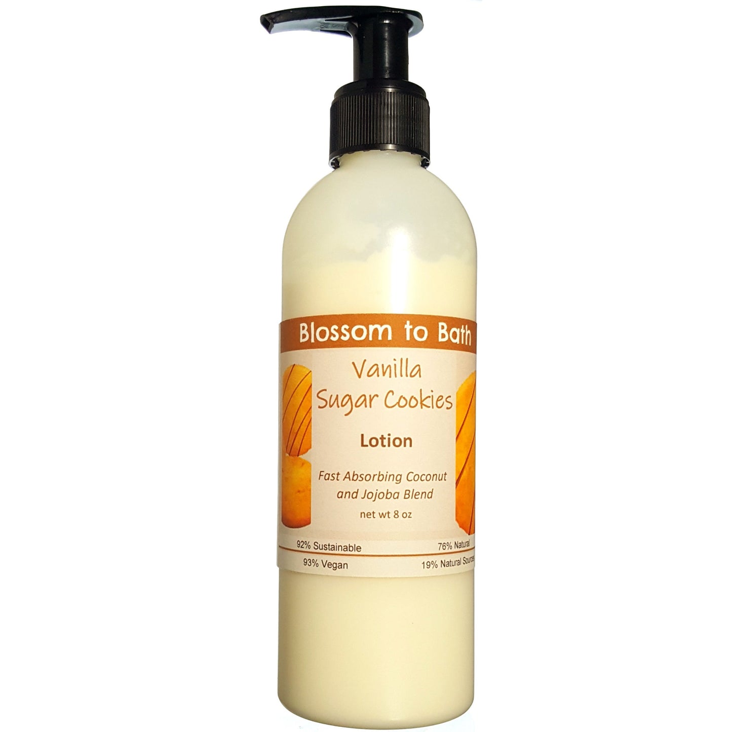 Buy Blossom to Bath Vanilla Sugar Cookies Lotion from Flowersong Soap Studio.  Daily moisture  that soaks in quickly made with organic oils and butters that soften and smooth the skin  Smells like sugar cookies in the oven.