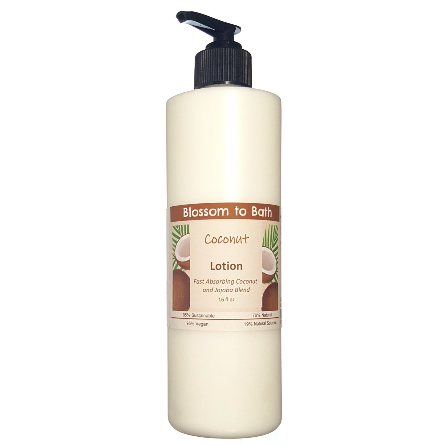 Buy Blossom to Bath Coconut Lotion from Flowersong Soap Studio.  Daily moisture luxury that soaks in quickly made with organic oils and butters that soften and smooth the skin  Bold coconut swirled with tropical fruit.