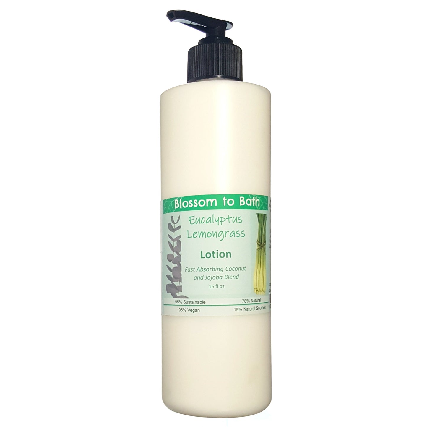 Buy Blossom to Bath Eucalyptus Lemongrass Lotion from Flowersong Soap Studio.  Daily moisture luxury that soaks in quickly made with organic oils and butters that soften and smooth the skin  Fresh, sweet herbally clean scent of lemongrass and bracing Eucalyptus.