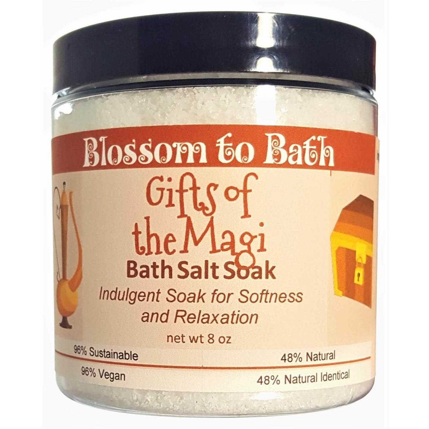 Buy Blossom to Bath Gifts of the Magi Bath Salt Soak from Flowersong Soap Studio.  Scented epsom salts for a luxurious soaking experience  Celebrate the soulful side of the holiday spirit with warm spices and incense.