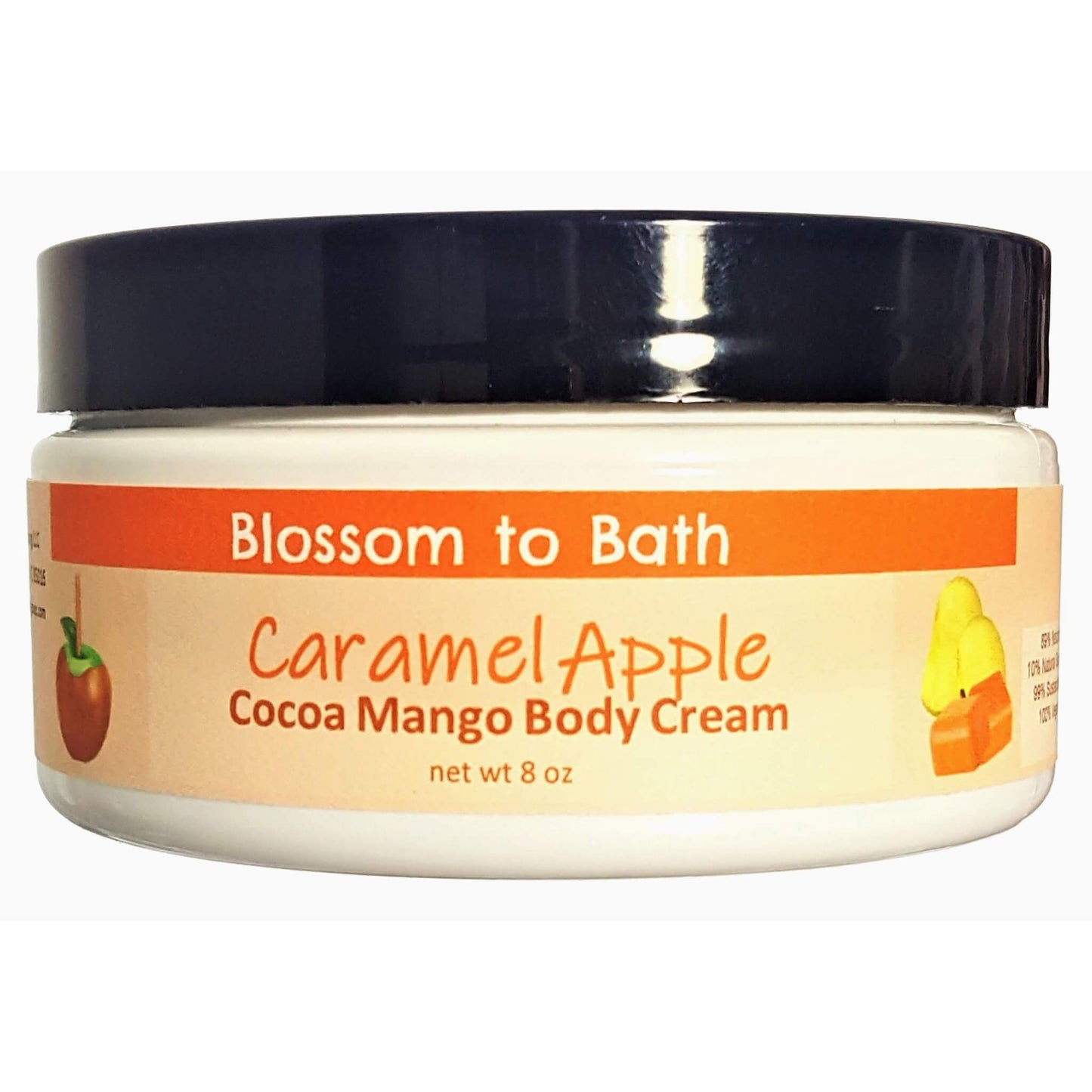 Buy Blossom to Bath Caramel Apple Cocoa Mango Body Cream from Flowersong Soap Studio.  Rich organic butters  soften and moisturize even the roughest skin all day  Bright fresh apple and warm rich caramel - a joyful combination of crisp fruit wrapped in decadent sweetness.