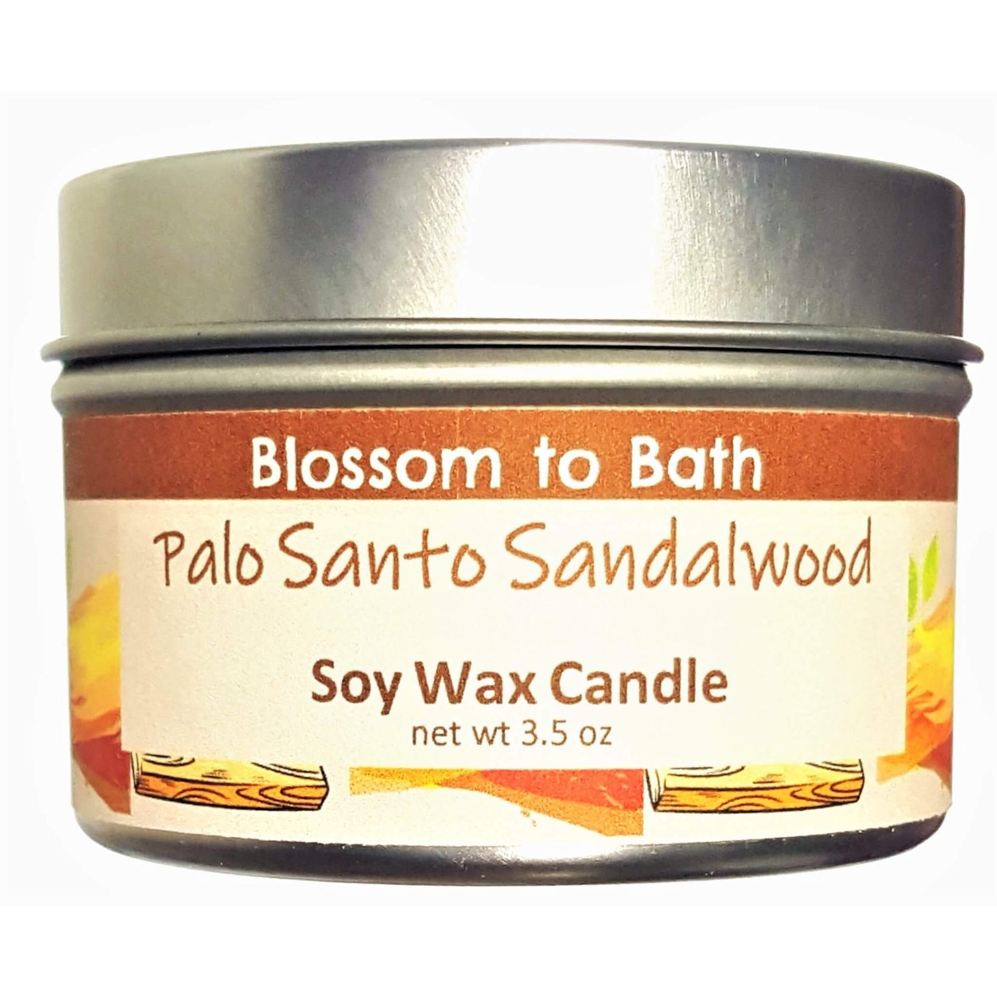 Buy Blossom to Bath Palo Santo Sandalwood Soy Wax Candle from Flowersong Soap Studio.  Fill the air with a charming fragrance that lasts for hours  A journey into the sacred, the exotic tones of this special blend resonate with warm woodiness that adds an uplifting vibration.