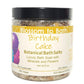 Buy Blossom to Bath Birthday Cake Botanical Bath Salts from Flowersong Soap Studio.  A hand selected variety of skin loving botanicals and mineral rich salts for a unique, luxurious soaking experience  The essence of a vanilla buttercream frosted birthday cake.