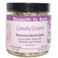 Buy Blossom to Bath Candy Store Botanical Bath Salts from Flowersong Soap Studio.  A hand selected variety of skin loving botanicals and mineral rich salts for a unique, luxurious soaking experience  A nostalgic fragrance has pops of sweet fruity bubbles on a bed of spun sugar and vanilla bean.