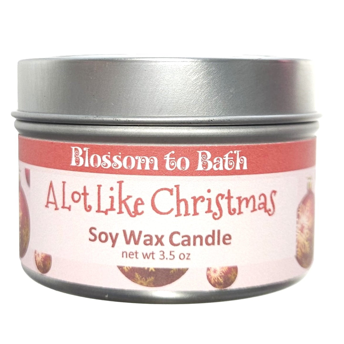 Buy Blossom to Bath A Lot Like Christmas Soy Wax Candle from Flowersong Soap Studio.  Fill the air with a charming fragrance that lasts for hours  Find the holiday mood in an instant with this spicy sweet fragrance.